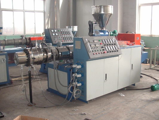 अच्छी कीमत डबल स्क्रू प्लास्टिक पाइप एक्सट्रूज़न लाइन 380v, प्लास्टिक पाइप मशीनरी ऑनलाइन